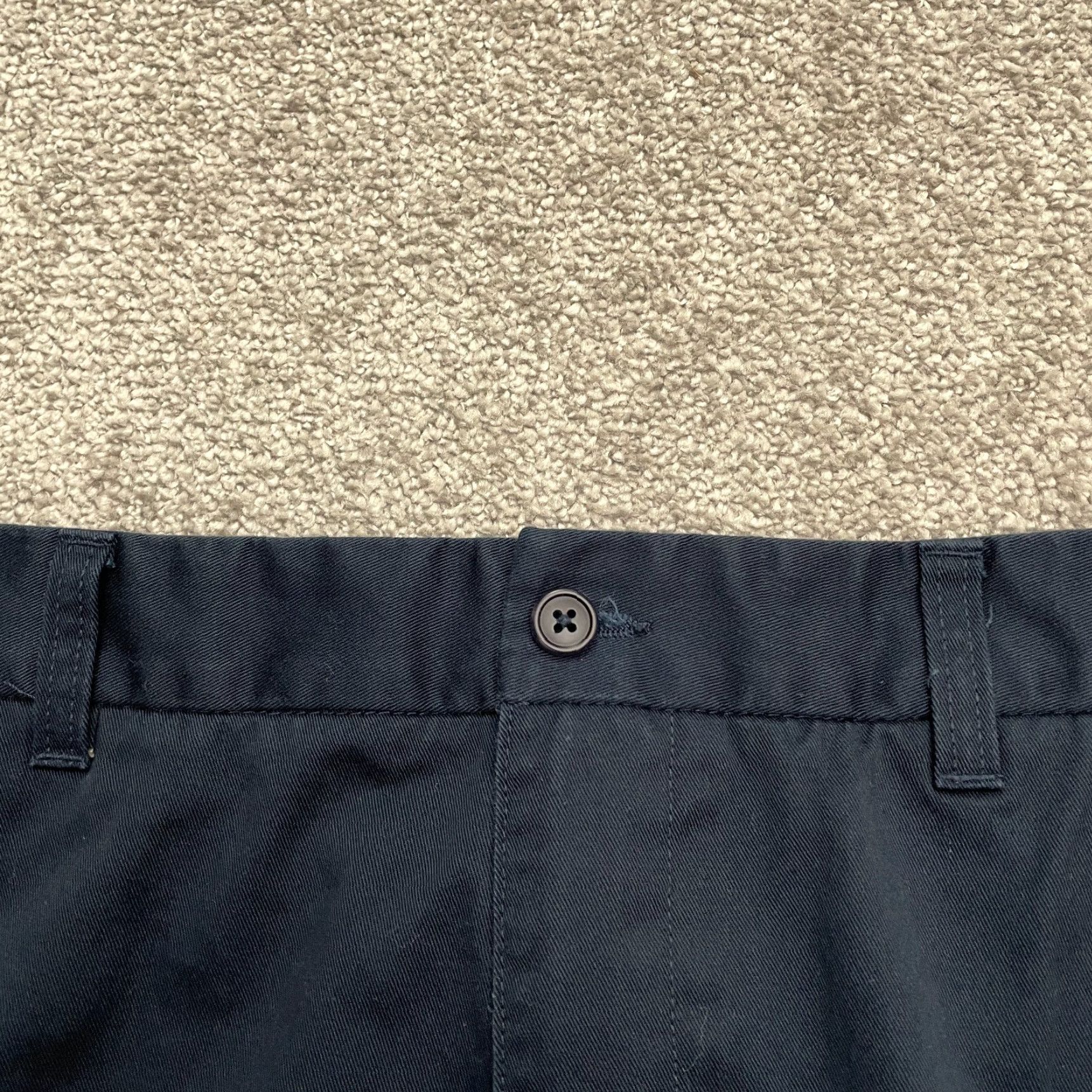 Lands' End Lands' End Women Chino Shorts 10 Navy Blue Mid Rise 33x11 Cotton Polyester Solid Causal/Travel Size 32" / US 10 / IT 46 - 3 Thumbnail