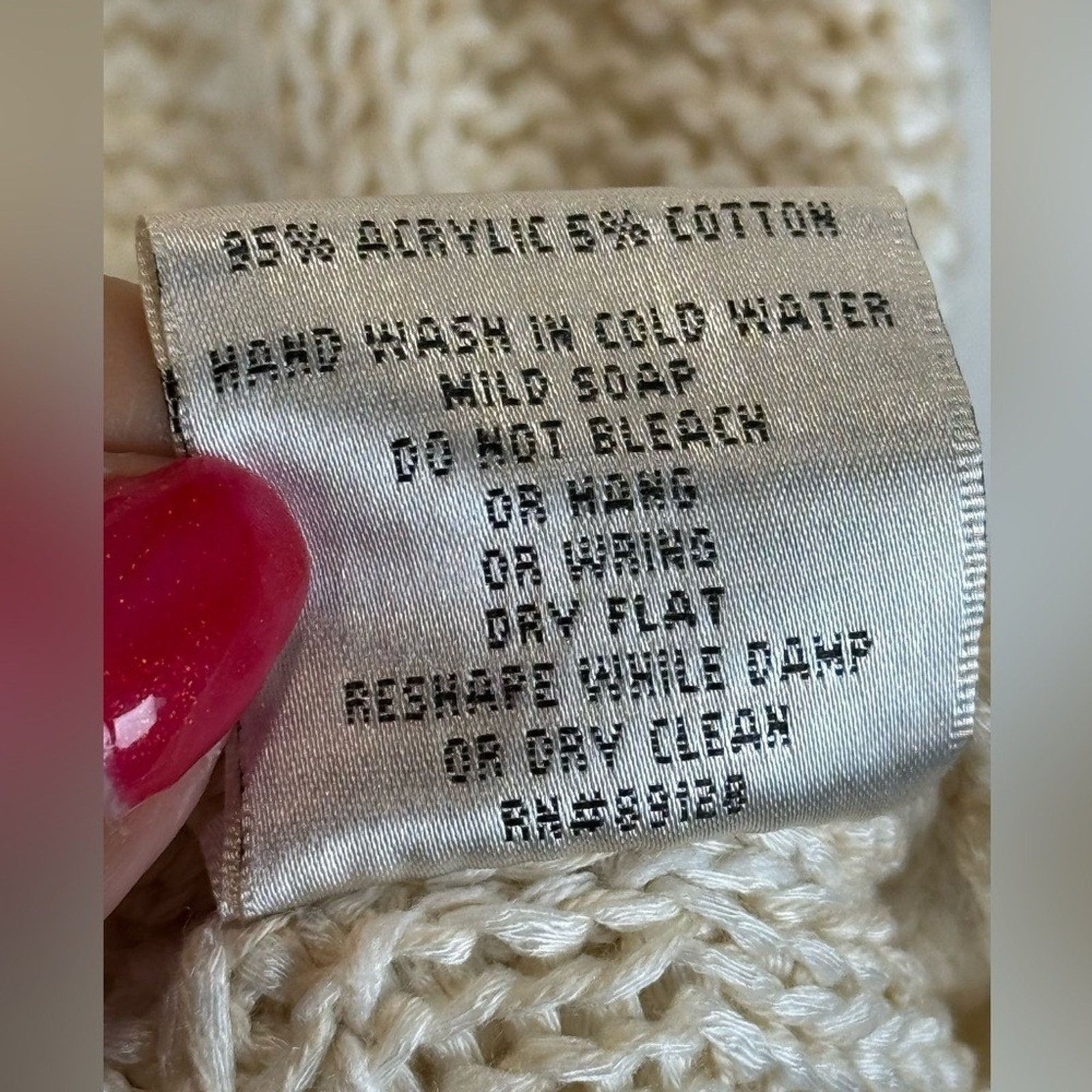 & Other Stories Avalin Knit Sweater Womens Small Cream Beige Open Weave Size S / US 4 / IT 40 - 7 Thumbnail