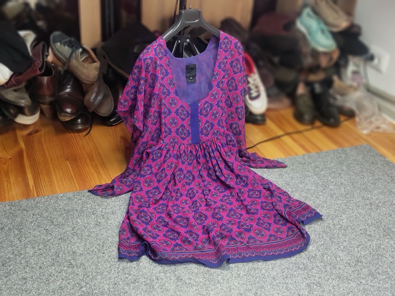 Anna Sui Anna Sui Design Mixed Art Silk Dress dolman sleeve Tunik Size M / US 6-8 / IT 42-44 - 16 Thumbnail