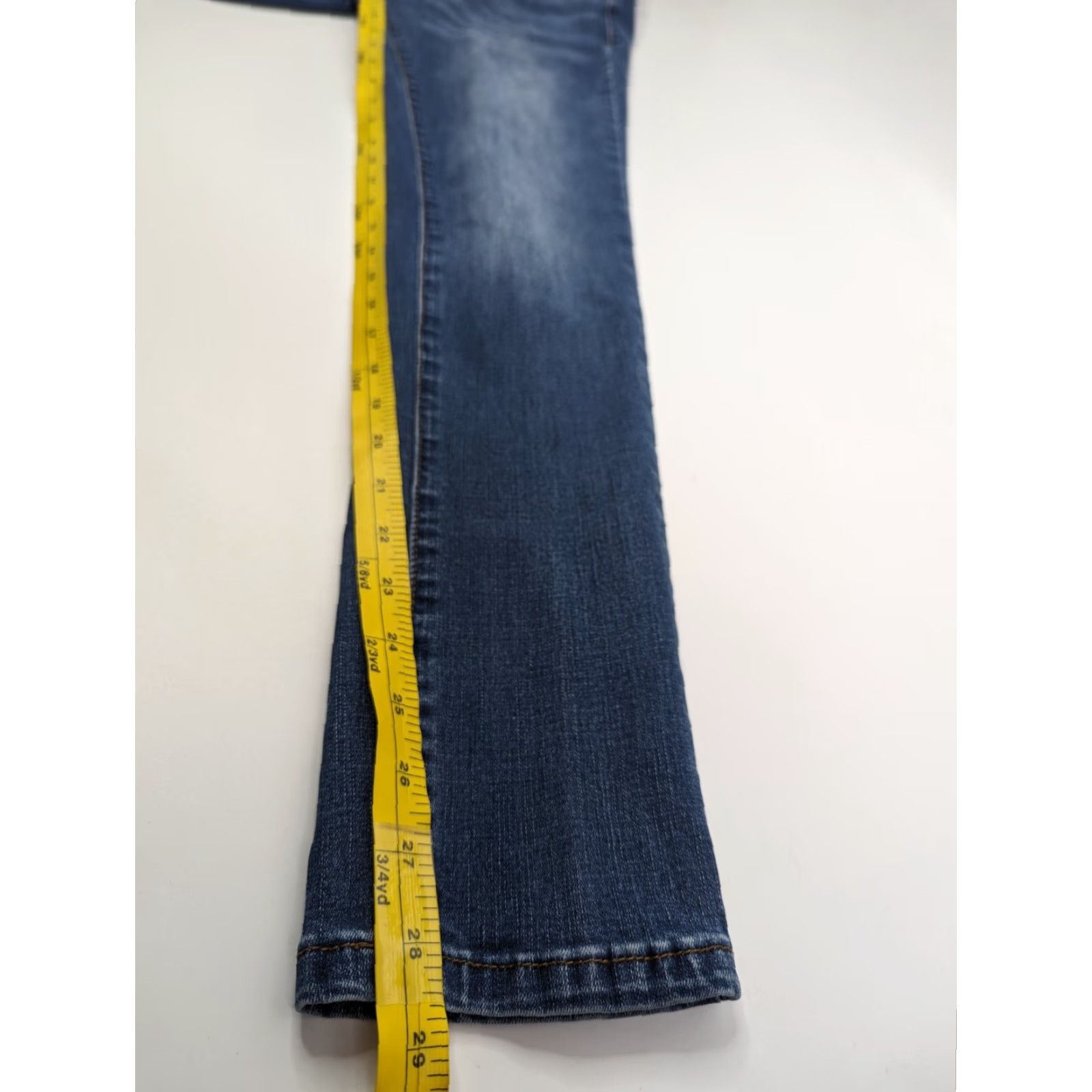 Vintage Kancan Jeans Skinny Stretch Blue Denim Size 7 Womens Medium Wash 7/27 KC11214M Size 28" / US 6 / IT 42 - 6 Thumbnail