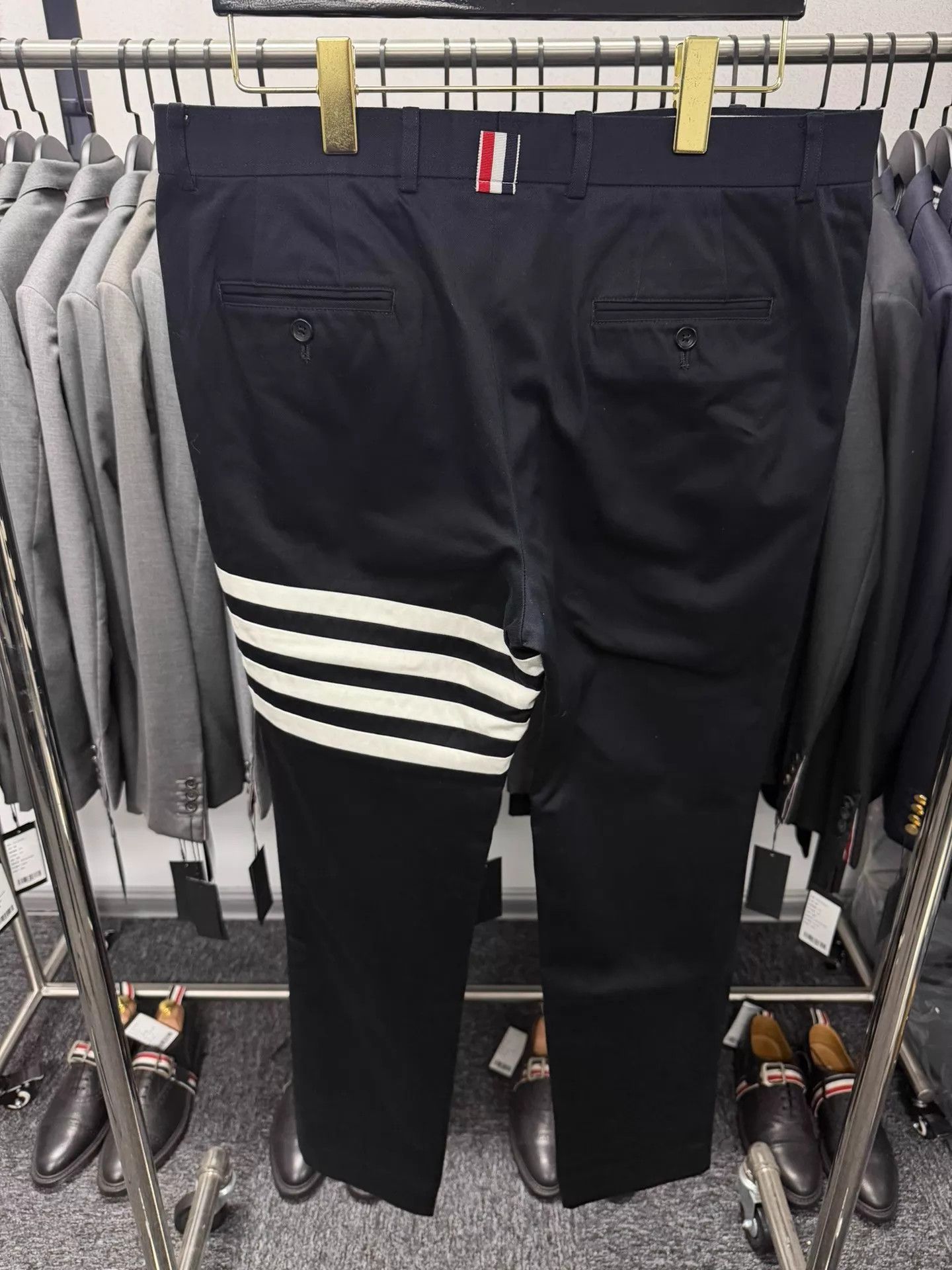 Thom Browne Thom Browne Classic 4-Bar Chino Navy Blue Size 2 Size US 32 / EU 48 - 2 Thumbnail