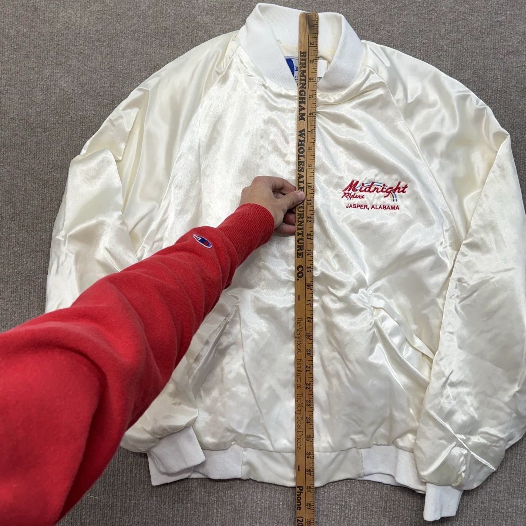 Vintage VINTAGE Club Satin Jacket Mens XL White Bomber Size US XL / EU 56 / 4 - 6 Thumbnail