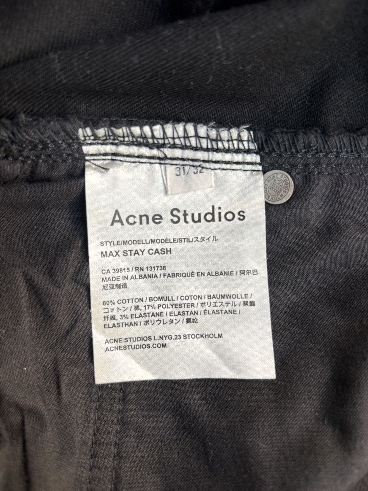 Acne Studios Acne Studios Max Stay Cash 31x32 Size US 31 - 4 Thumbnail