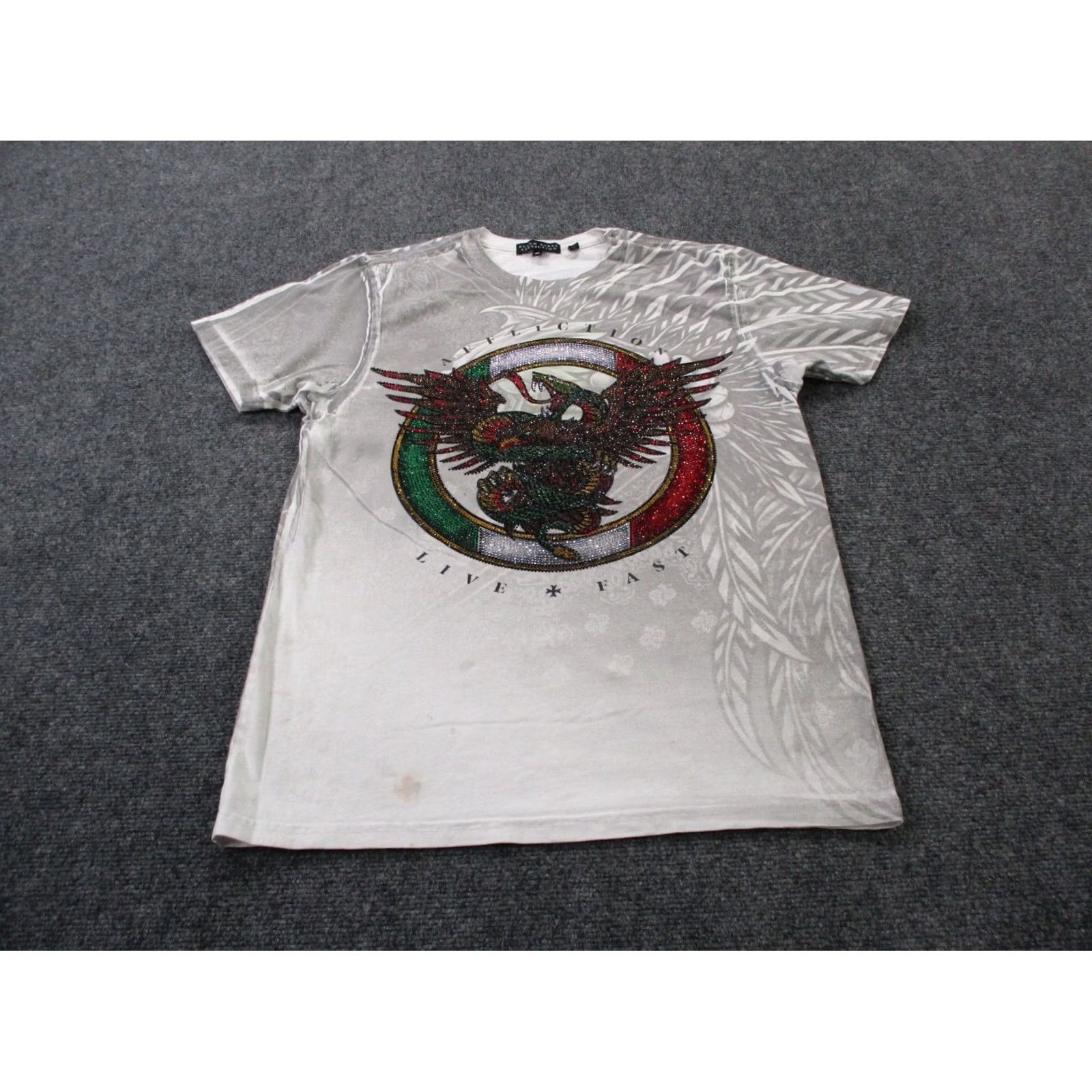 Affliction Affliction Black Label Shirt Men M Eagle Snake Graphic Rhinestone Live Fast Y2K Size US M / EU 48-50 / 2 - 2 Thumbnail