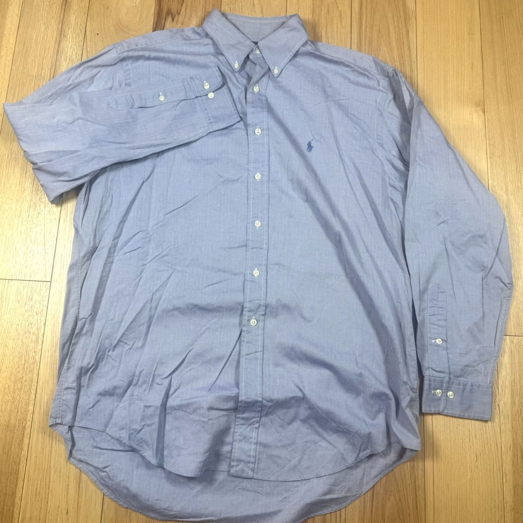 Polo Ralph Lauren Polo Ralph Lauren Button-Up Shirt Mens L Long Sleeve Blue 16 34/35 Large Regular Size - Size US L / EU 52-54 / 3 - 3 Thumbnail