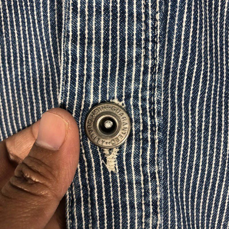 Vintage Vintage Turkeybears Striped Denim Shirt Size US M / EU 48-50 / 2 - 6 Thumbnail
