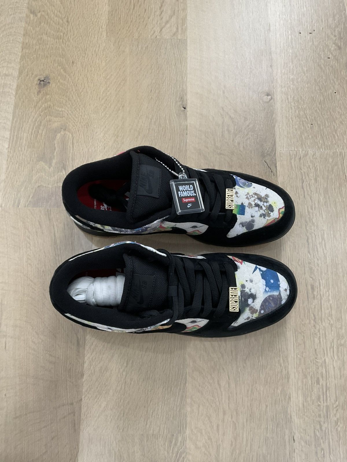 Nike × Supreme Nike SB x Supreme Dunk Low Pro QS Rammellzee Black Size US 9.5 / EU 42-43 - 9 Thumbnail