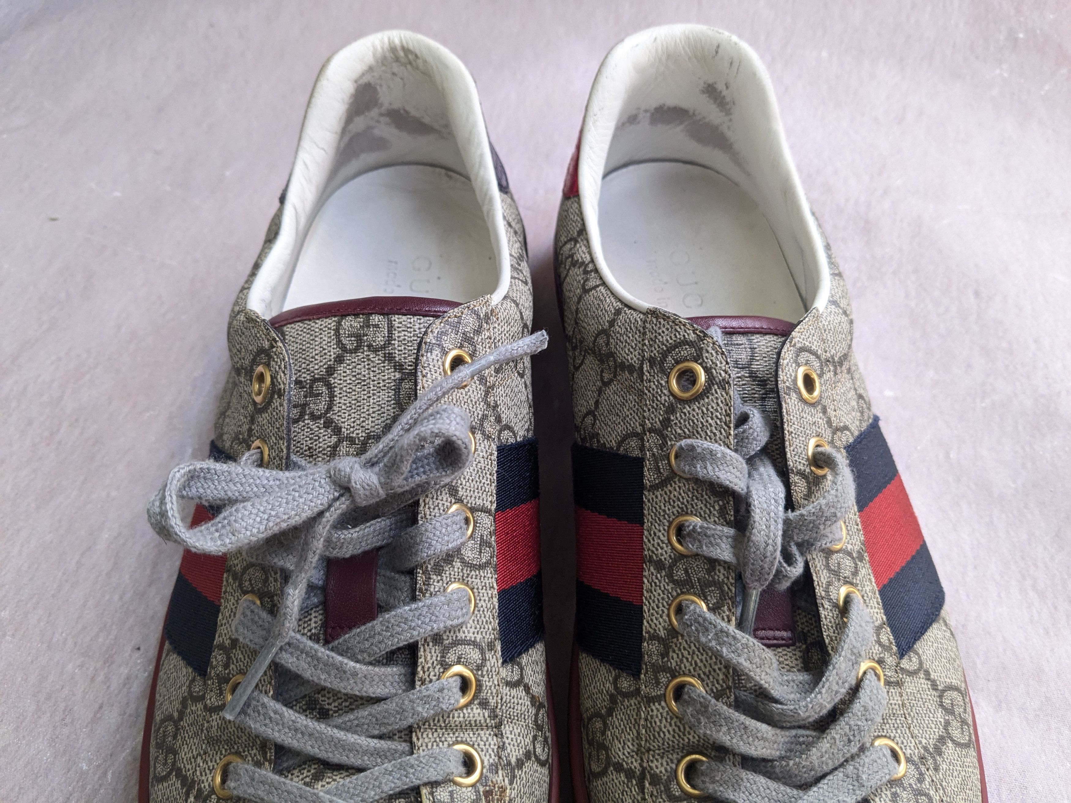 Gucci Gucci Ace Sneakers 10 Canvas Monogram Supreme Low Tops Size US 10 / EU 43 - 5 Thumbnail