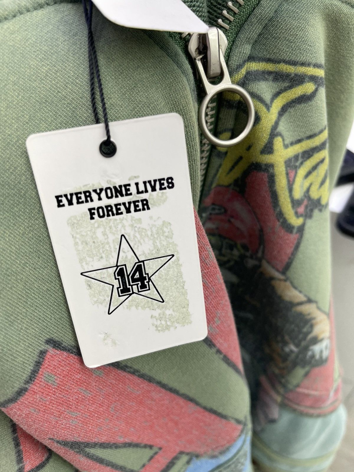 Vale Vale lives “motorcross” zip up hoodie ( green) Size US XL / EU 56 / 4 - 7 Thumbnail