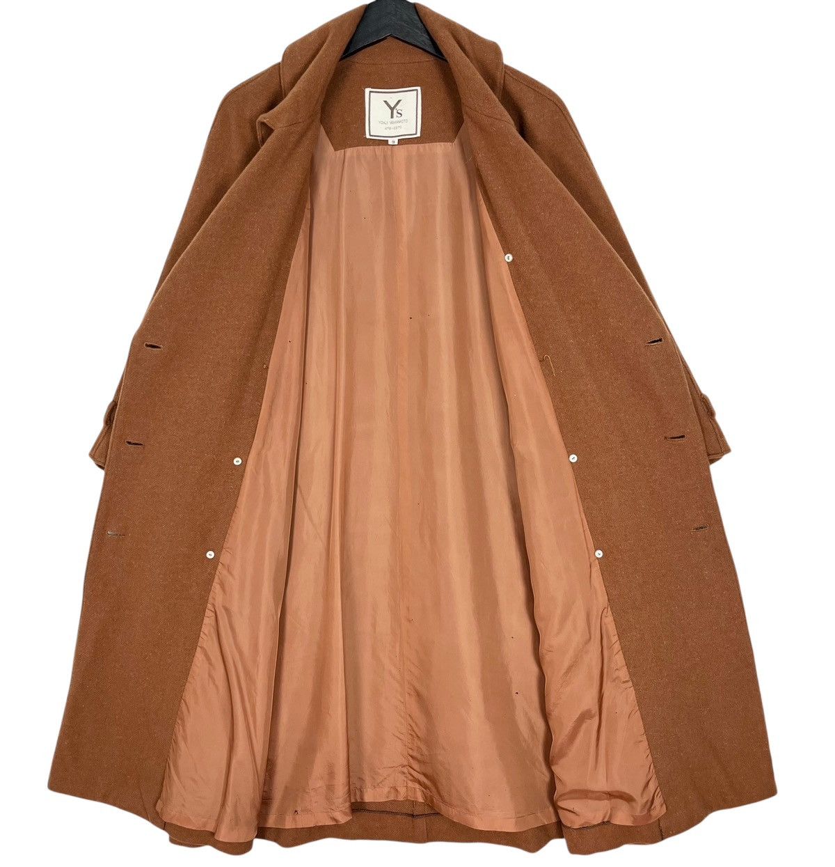 Yohji Yamamoto Vintage 80s Yohji Yamamoto Y’s Wool Coat Size L / US 10 / IT 46 - 8 Thumbnail