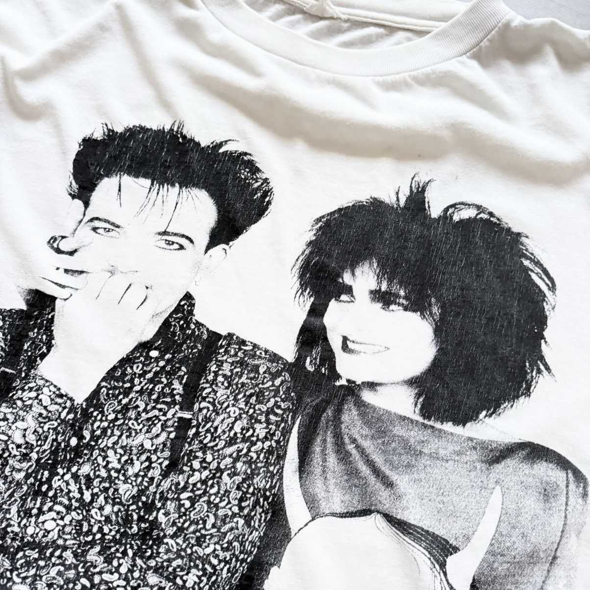 Band Tees 80s Robert Smith & Siouxsie Sioux The Banshees Cure T-Shirt Size US M / EU 48-50 / 2 - 3 Thumbnail