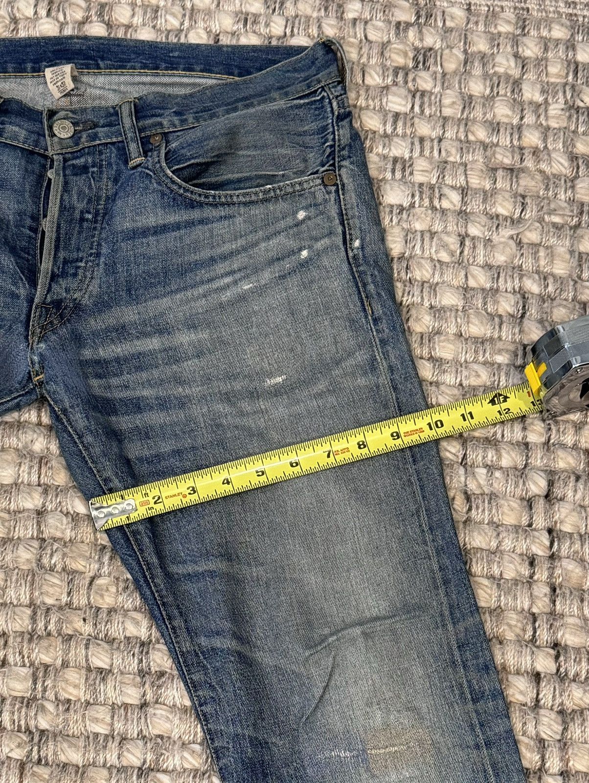 RRL Ralph Lauren × Vintage Vintage light wash RRL slim-fit Selvedge denim jeans Size US 31 - 3 Thumbnail