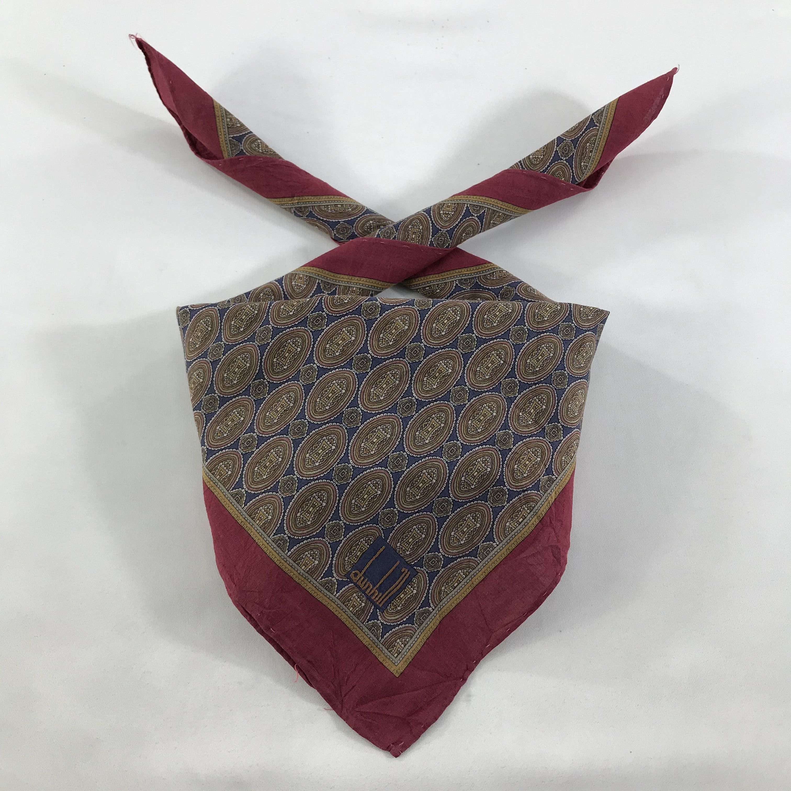 Alfred Dunhill × Vintage Dunhill Bandana / Handkerchief / Neckerchief - S1342 Size ONE SIZE - 3 Thumbnail