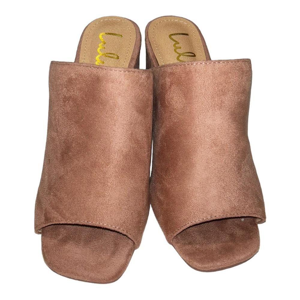 Lulus Lulus l Mauve Suede Peep-Toe Mules Size 9 Size US 9 / IT 39 - 4 Thumbnail