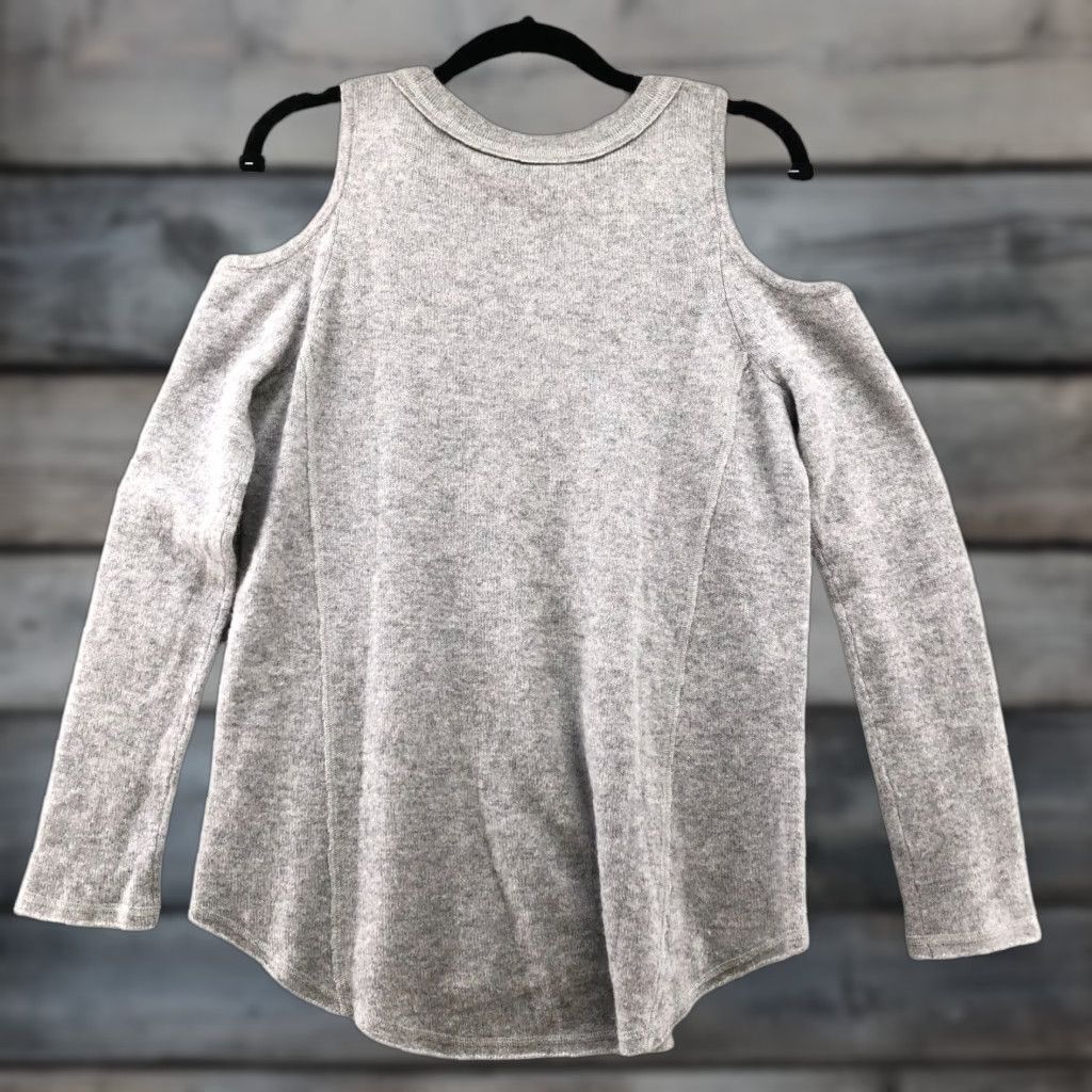 AQUA Aqua Sweater Womens XS Gray Cold Shoulder Crewneck 100% Cashmere Pullover Vintage? No Size XS / US 0-2 / IT 36-38 - 1 Thumbnail