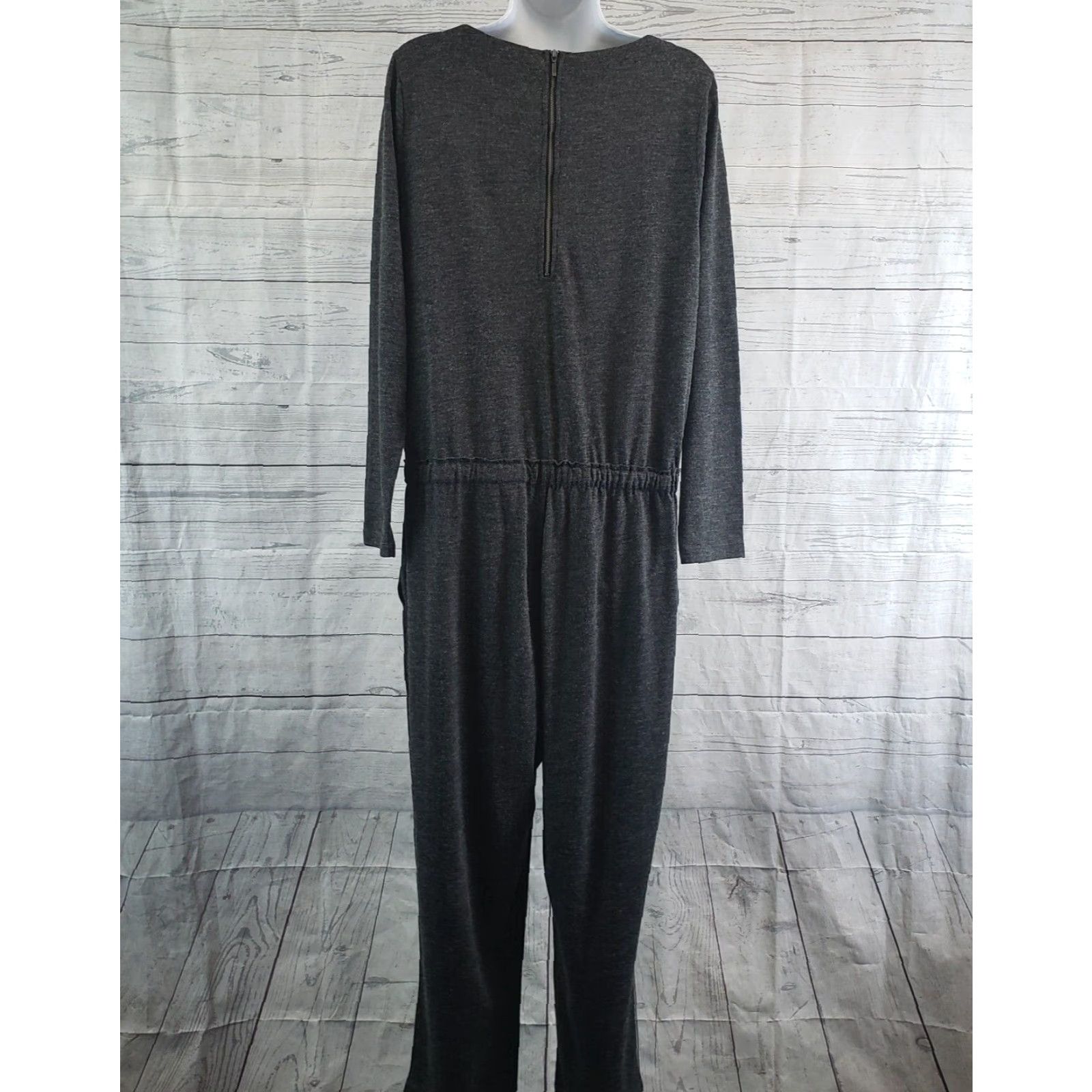 Soft Surroundings Soft Surroundings Jumpsuit Womens Large Gray Long Sleeve Everyday Knit Size L / US 10 / IT 46 - 3 Thumbnail