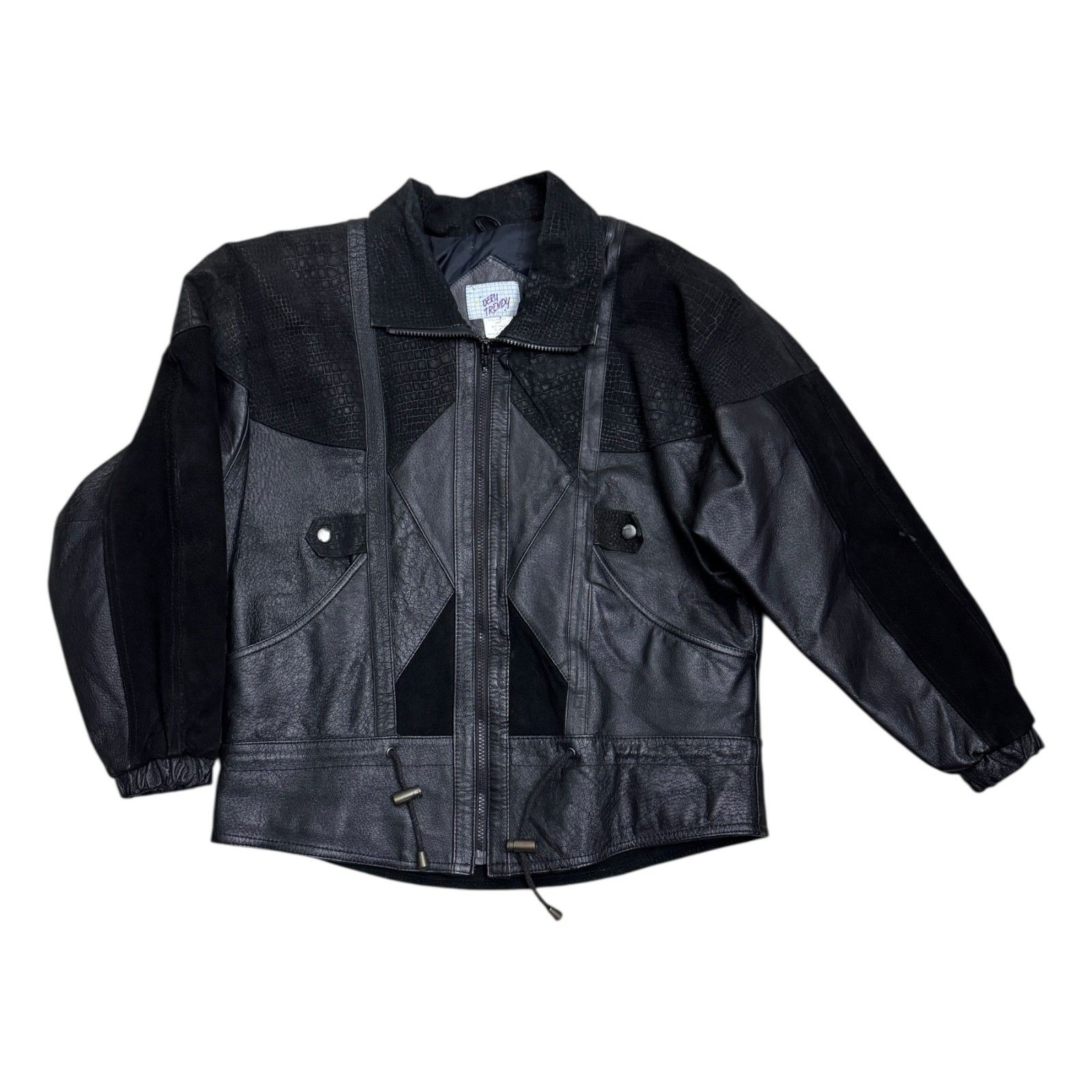Vintage RETRO GENUINE LEATHER Trendy Vintage Bomber Jacket Small Size S / US 4 / IT 40 - 7 Thumbnail