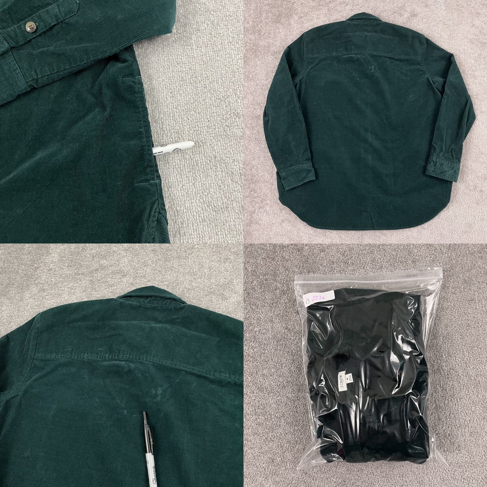 J.Crew J.CREW Shirt Jacket Shacket Womens Medium Oversized Green Corduroy Pocket Button Size M / US 6-8 / IT 42-44 - 8 Thumbnail
