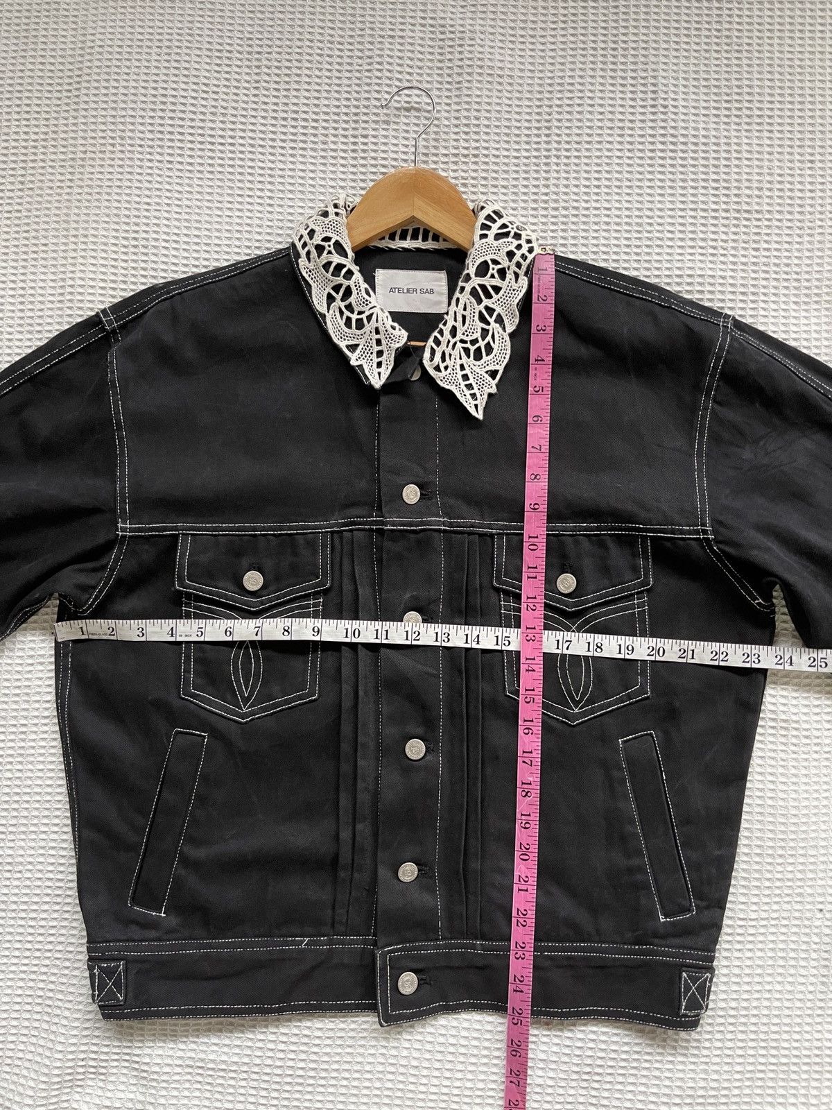 Japanese Brand Rare🔥Designer Atelier Sab Trucker Denim Jacket Size US L / EU 52-54 / 3 - 19 Thumbnail