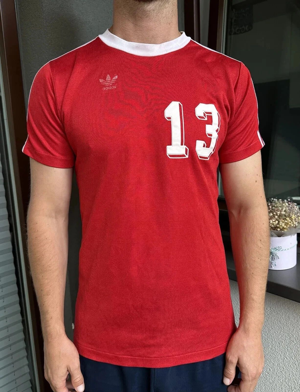 Adidas VINTAGE 1980s ADIDAS BAYERN TEMPLATE SHIRT SOCCER GERMANY Size US M / EU 48-50 / 2 - 3 Thumbnail