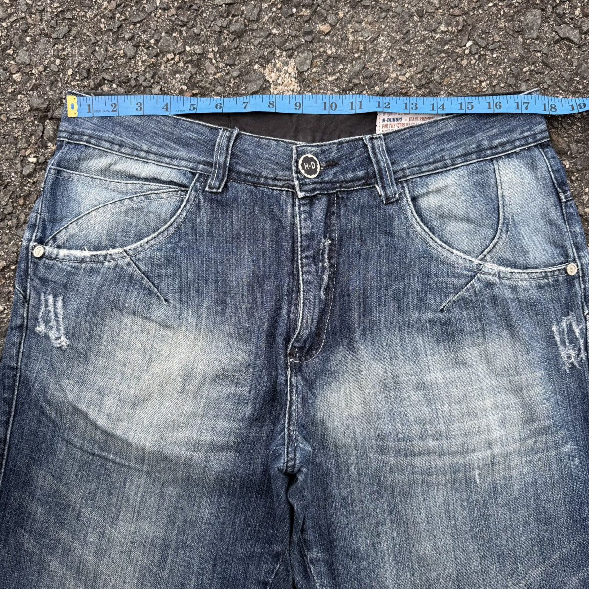 Japanese Brand VINTAGE H-DUROM FADED RIPPEP DENIM JEAN PANTS Size US 35 - 6 Thumbnail