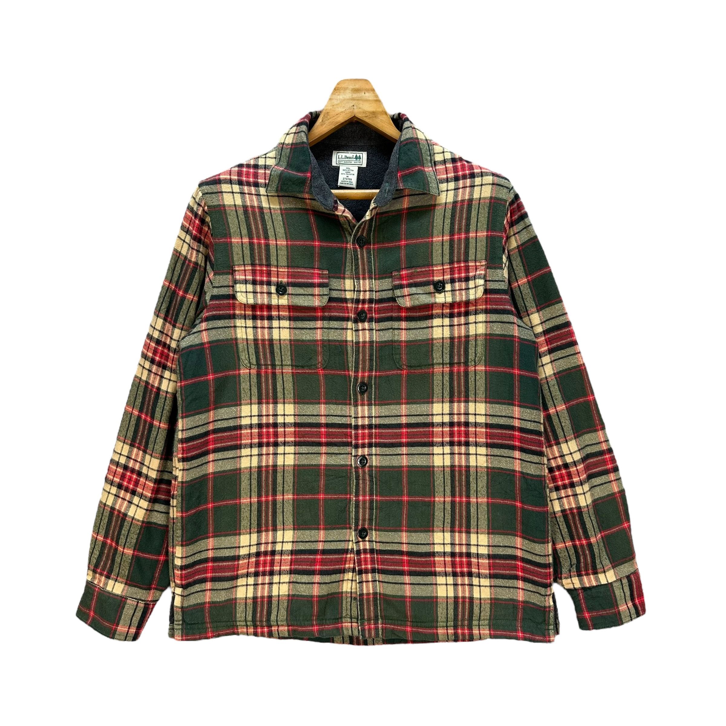 L.L. Bean Vintage L.L. BEAN Checked Flannel Jacket #125-1476 Size US M / EU 48-50 / 2 - 1 Thumbnail