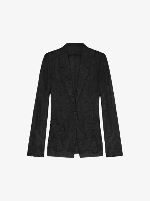 Givenchy o1w1db10325 Bi Lace Jacket in Black Size XS / US 0-2 / IT 36-38 - 1 Thumbnail