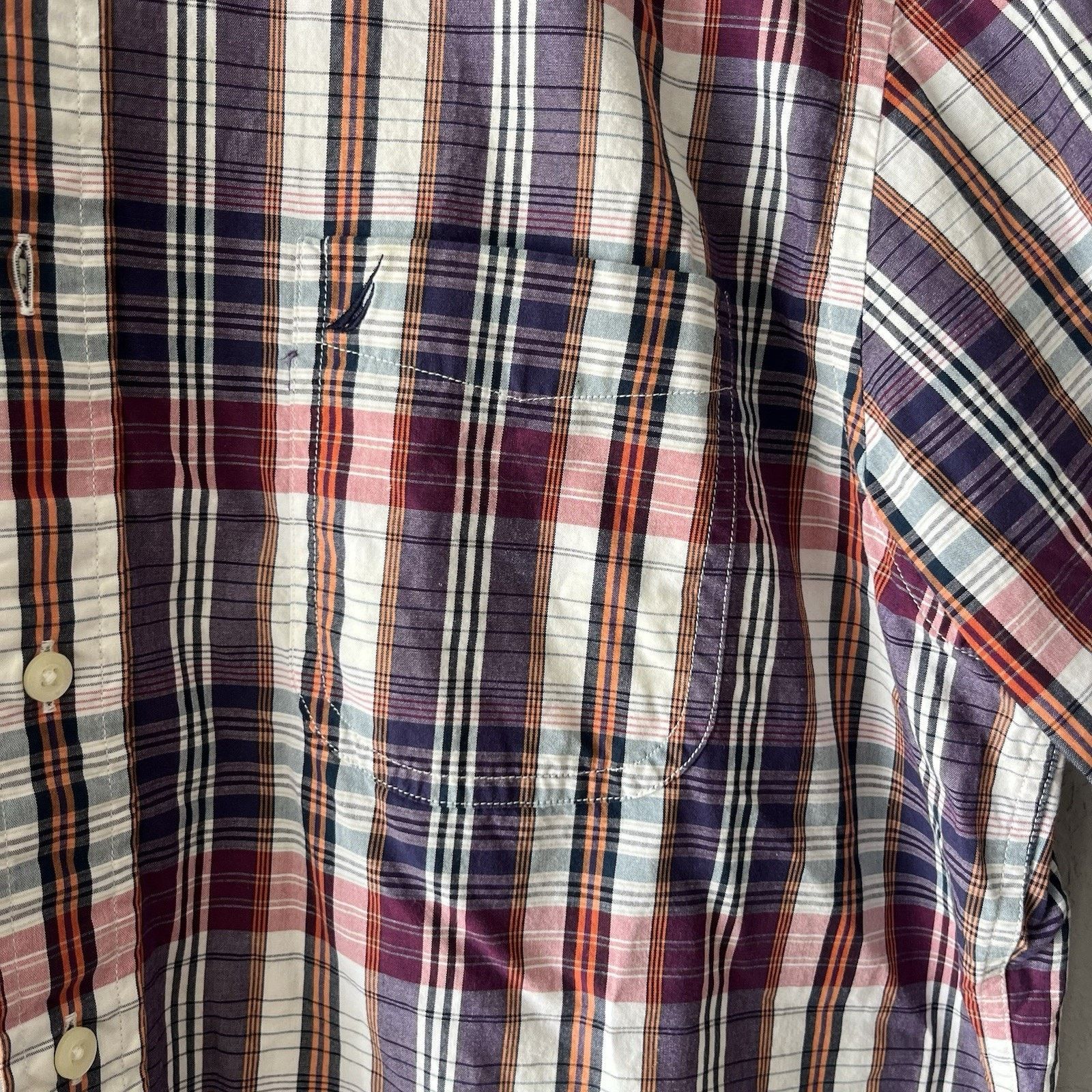 Nautica Vintage Nautica Button Down Shirt Men Large Plaid Cropped Size US L / EU 52-54 / 3 - 3 Thumbnail