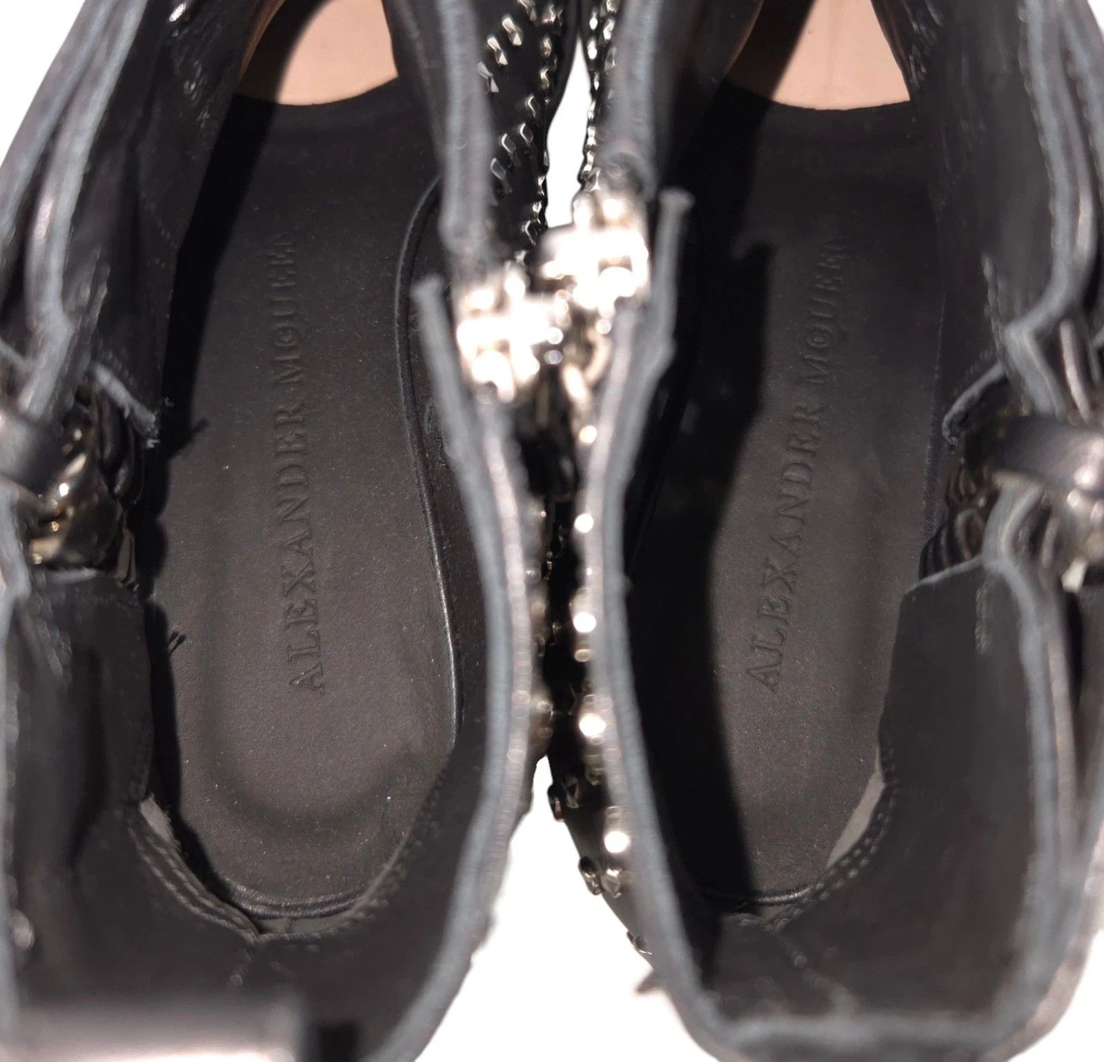 Alexander McQueen Alexander McQueen Studded Boots US 6 EU 36 Womens Black Sil Size US 6 / IT 36 - 10 Thumbnail