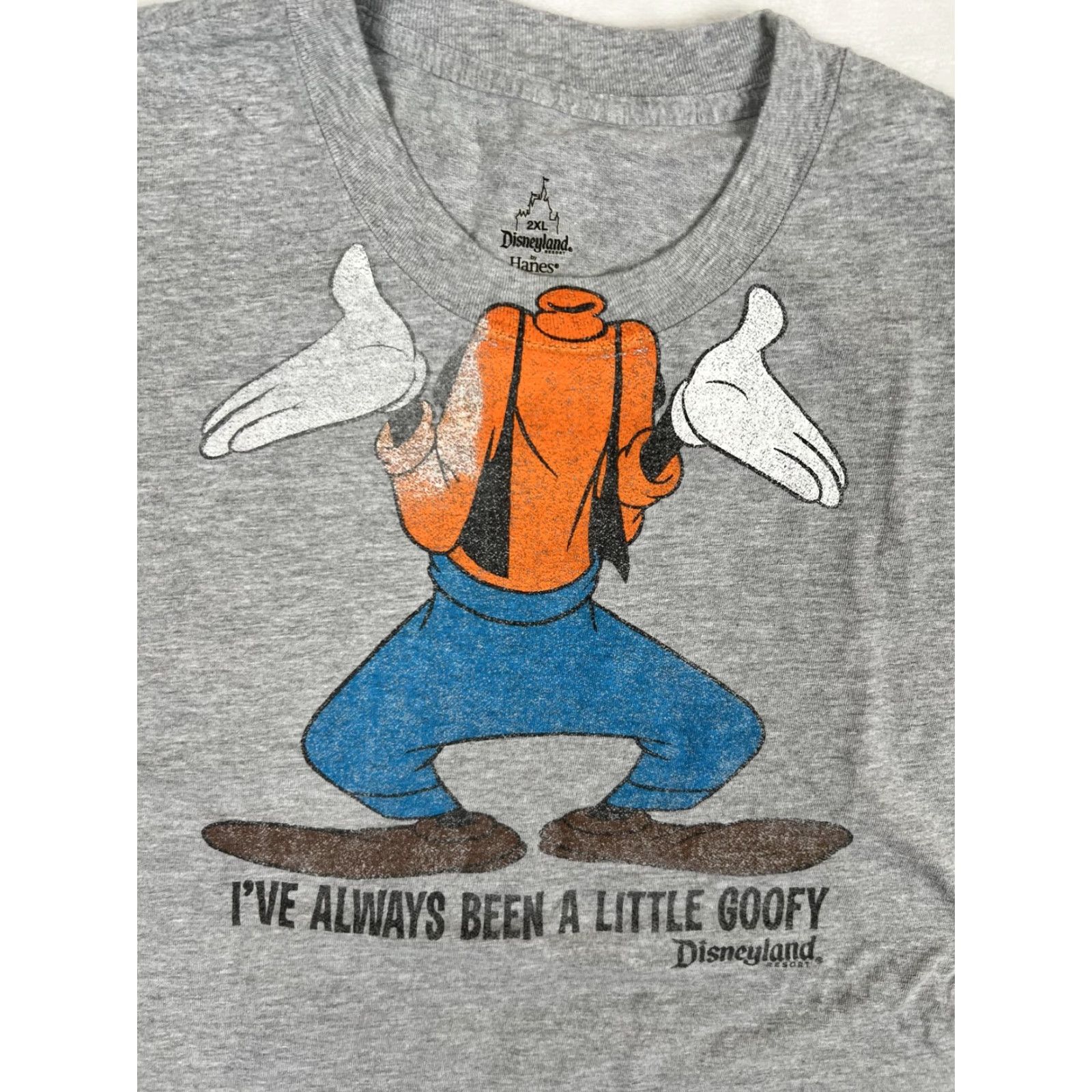 Disney VINTAGE Disney Goofy T-Shirt Mens 2XL Gray Crew Neck Short Sleeve Graphic Print Souvenir Disneyland Resort by Hanes Womens/Mens? Size US XXL / EU 58 / 5 - 2 Thumbnail