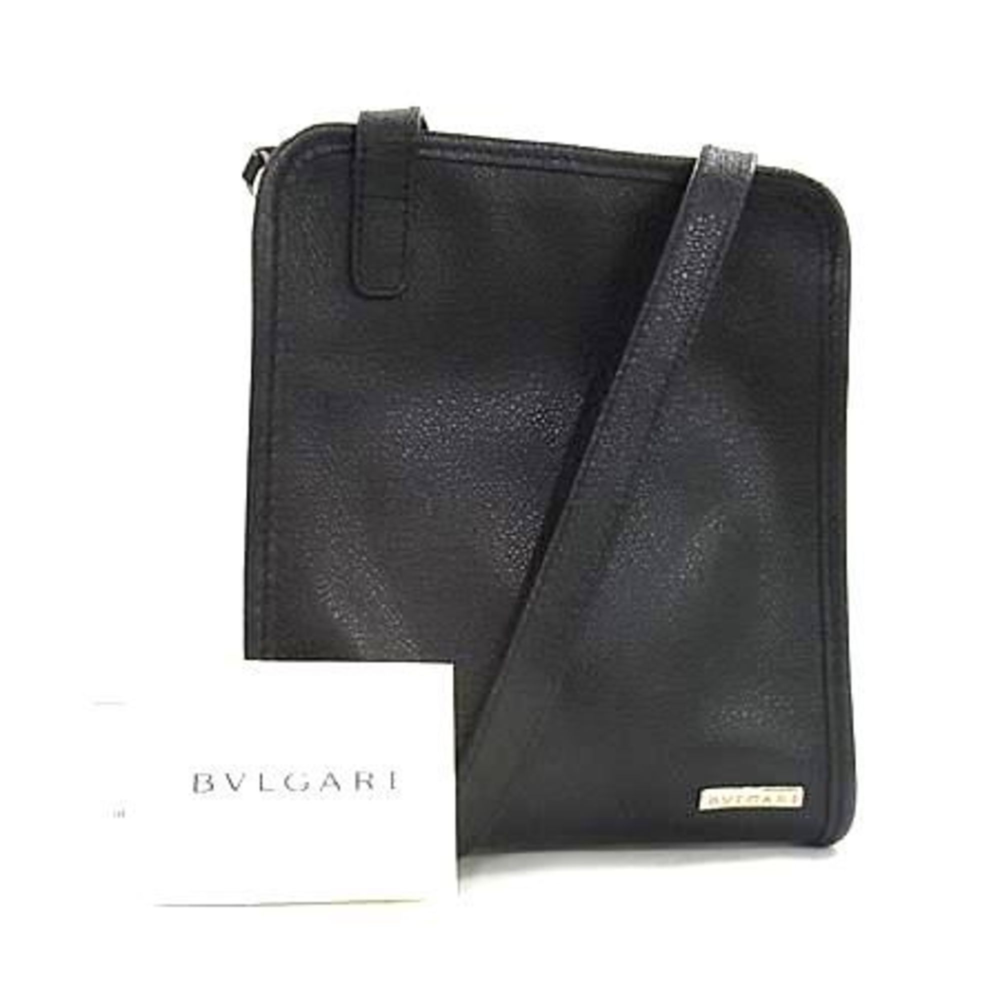 Bvlgari BVLGARI Bulgari shoulder bag in black leather for men and women Size ONE SIZE - 1 Thumbnail