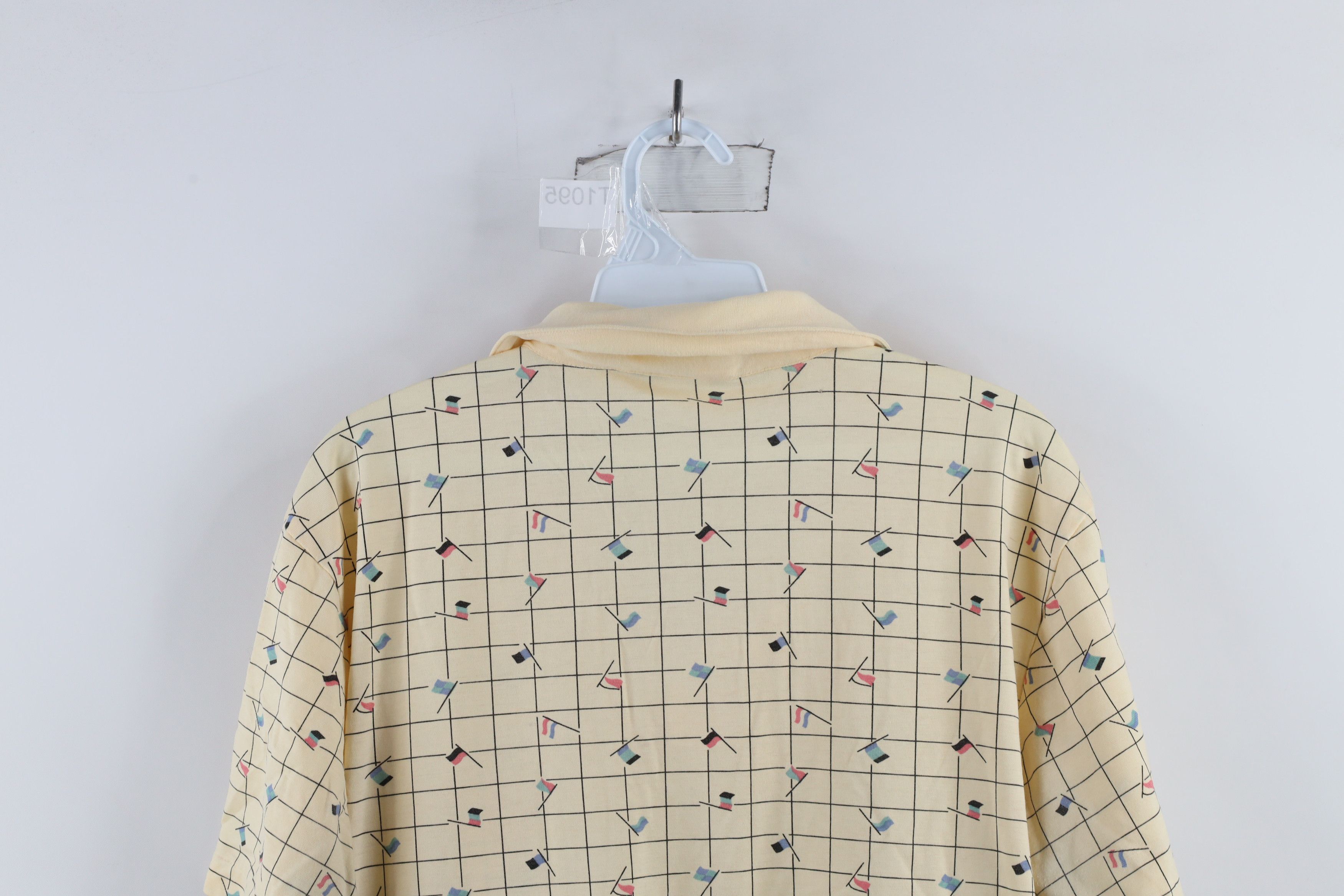 Vintage Vintage 90s Streetwear Over Print Knit Collared Polo Shirt Size L / US 10 / IT 46 - 10 Thumbnail