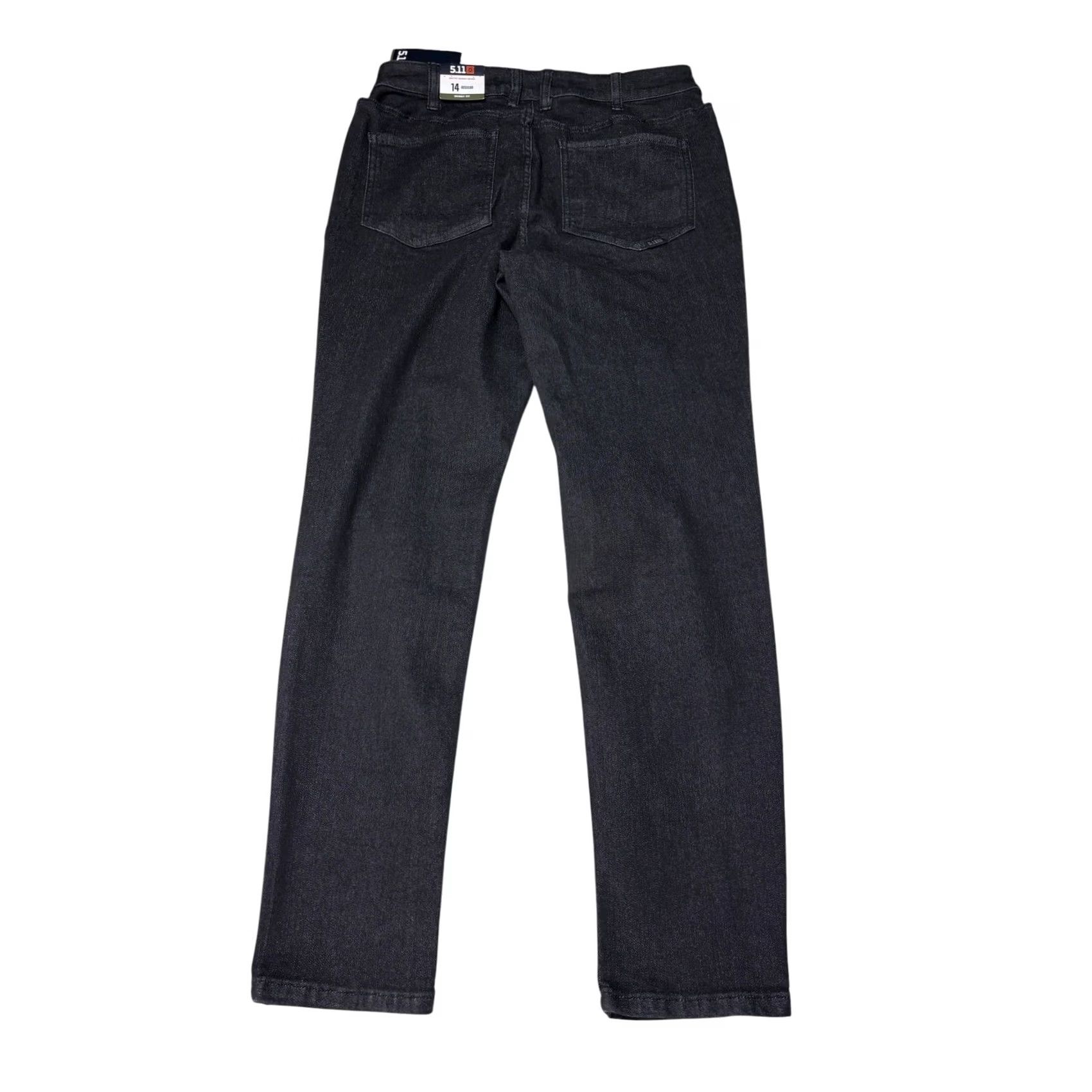 Vintage NWT 5.11 Tactical Britta Skinny Denim Jeans Washed Black Womens 14R W31 L30 Size 36" / US 14 / IT 50 - 7 Thumbnail