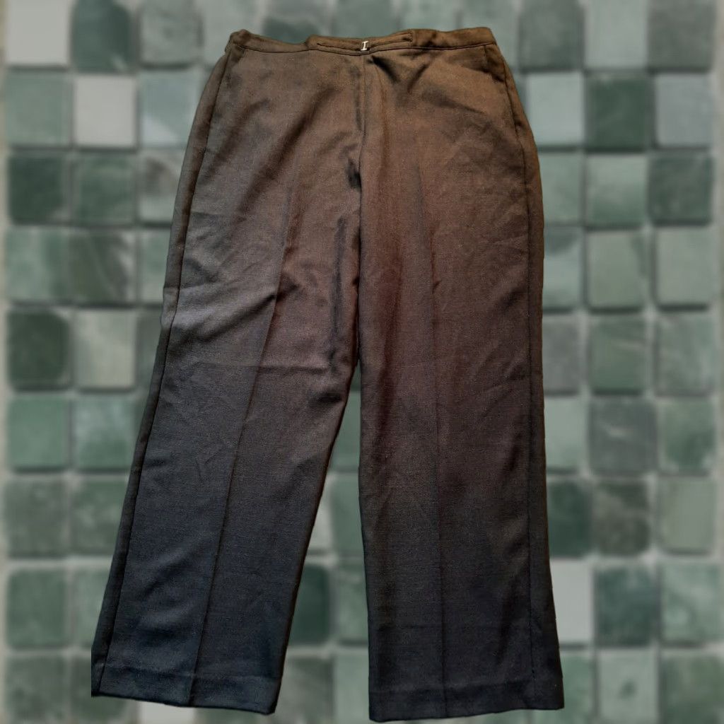 Vintage ALFRED DUNNER Womens Pants Size 18 Black Stretch Polyester Size 40" / US 18 - 1 Thumbnail