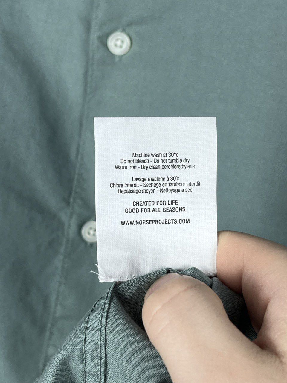 Norse Projects Norce Project Linen Mint Casual Long Sleeve Shirts Size US M / EU 48-50 / 2 - 8 Thumbnail