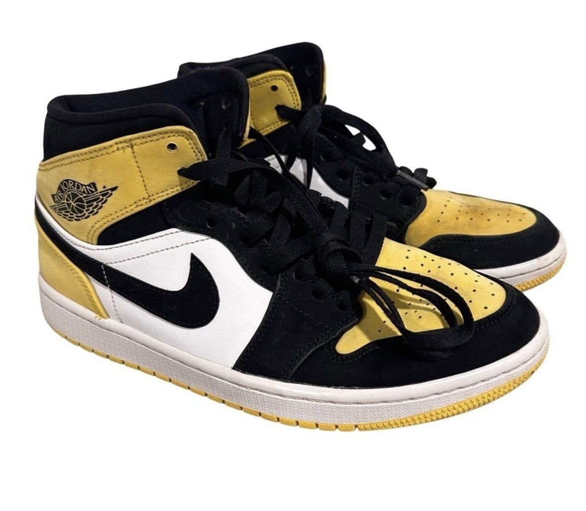 Jordan Brand Air Jordan 1 Mid SE "Yellow Toe" sneakers Suede Leather Size US 8.5 / EU 41-42 - 4 Thumbnail