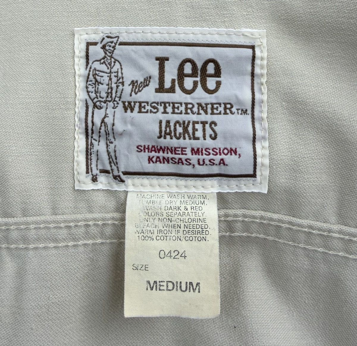 Lee Vintage Lee Westerner Jacket Cream Denim Western Trucker Size US M / EU 48-50 / 2 - 19 Thumbnail