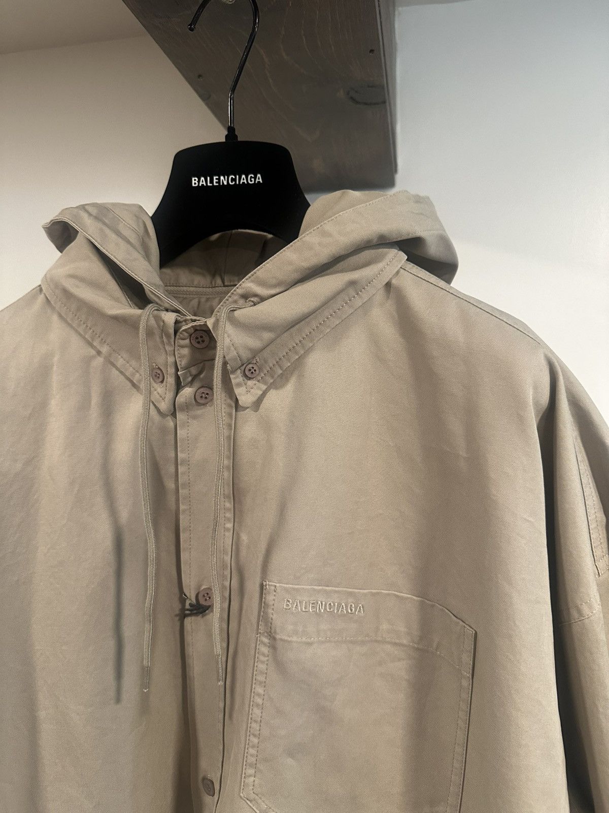 Balenciaga Balenciaga Hooded Parka Shirt Size US S / EU 44-46 / 1 - 2 Thumbnail