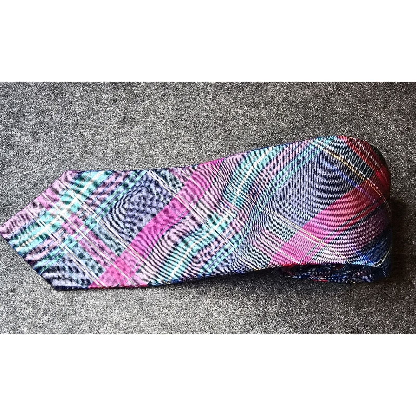 Ted Baker Ted Baker Tie 100% Silk Blue Repp Plaid USA Necktie Italy 62 Size ONE SIZE - 11 Thumbnail