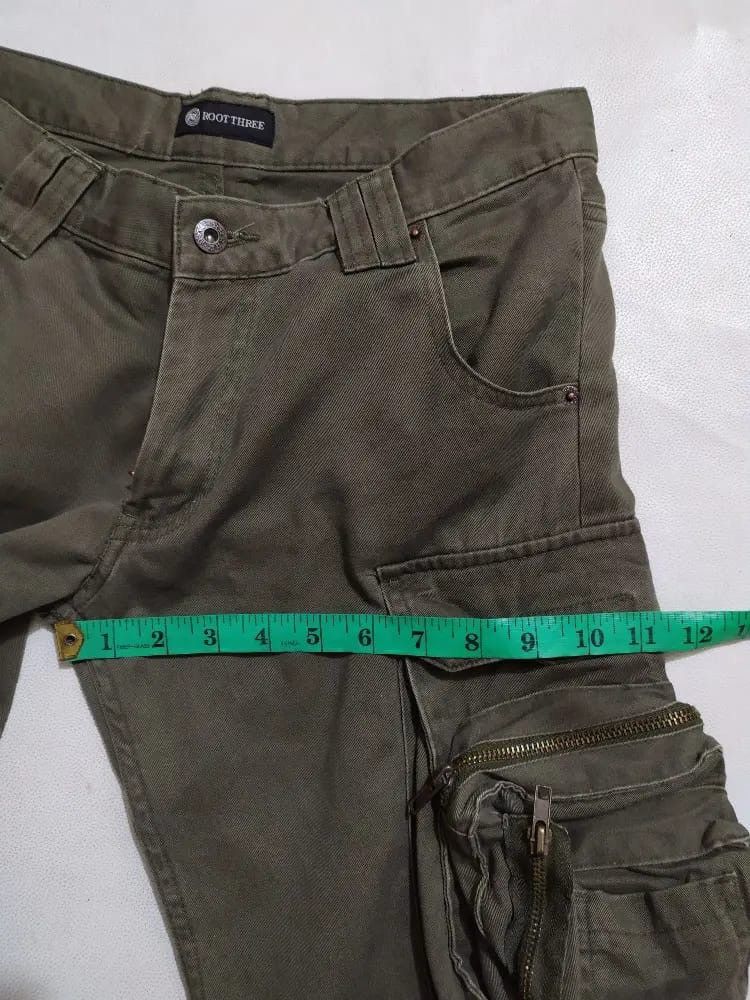 Japanese Brand Root Three Multipocket Cargo Tactical Flared Pant Size US 29 - 16 Thumbnail