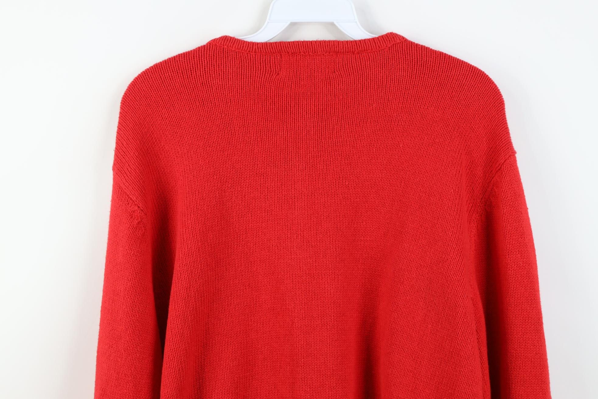 Vintage Vintage 90s Christmas Santa Claus Snowflake Knit Sweater Size XL / US 12-14 / IT 48-50 - 13 Thumbnail