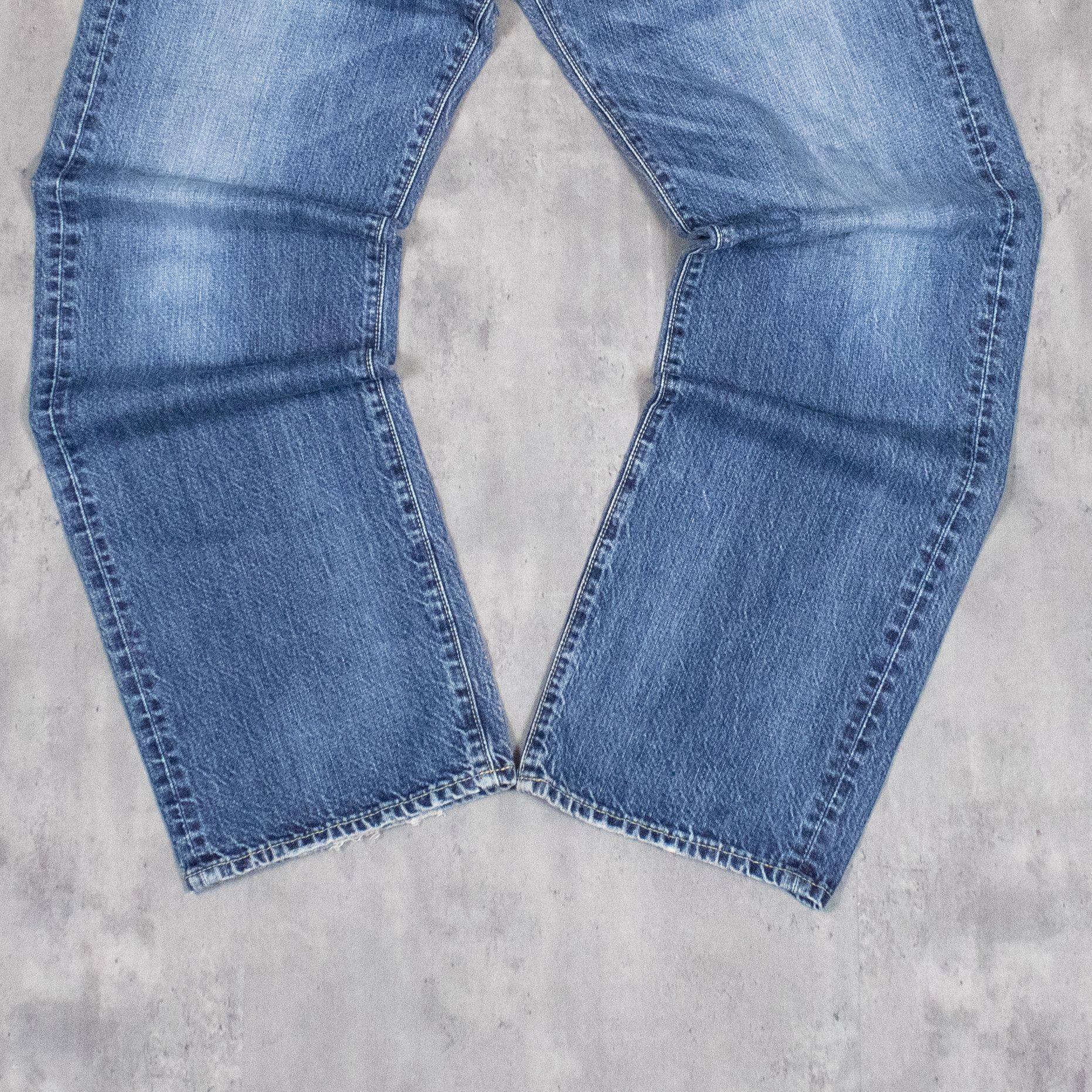 Uniqlo Uniqlo Indigo Midwash Straight Legged Baggy Pant's Size US 32 / EU 48 - 3 Thumbnail