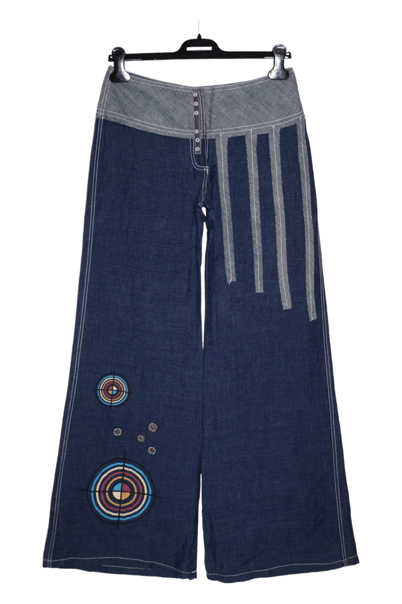 Beauty Beast OHDD Marco Fantini Wide-Leg Flared Linen-Viscose Pants Size 28" / US 6 / IT 42 - 1 Thumbnail
