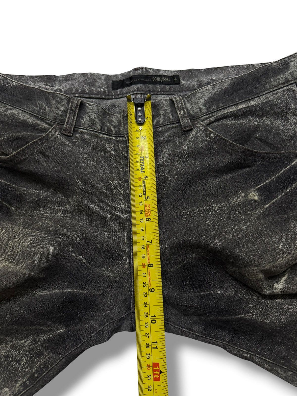 Schlussel Rare Vintage Schlüssel Japan Acid Wash Distressed Denim W35 Size US 35 - 14 Thumbnail