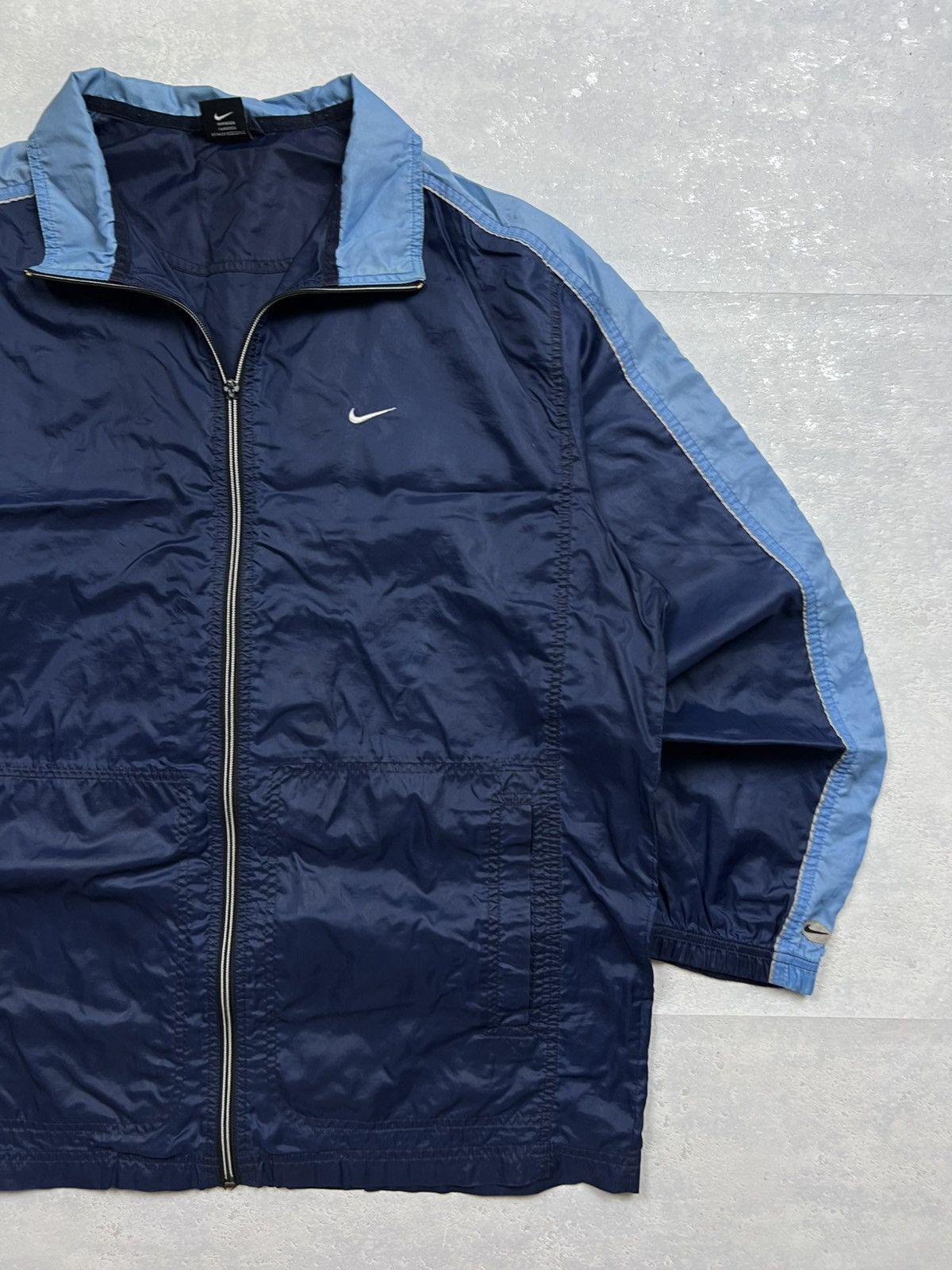 Nike 90s Nike Double Swoosh Vintage Y2K Oversized Nylon Jacket Size US L / EU 52-54 / 3 - 3 Thumbnail