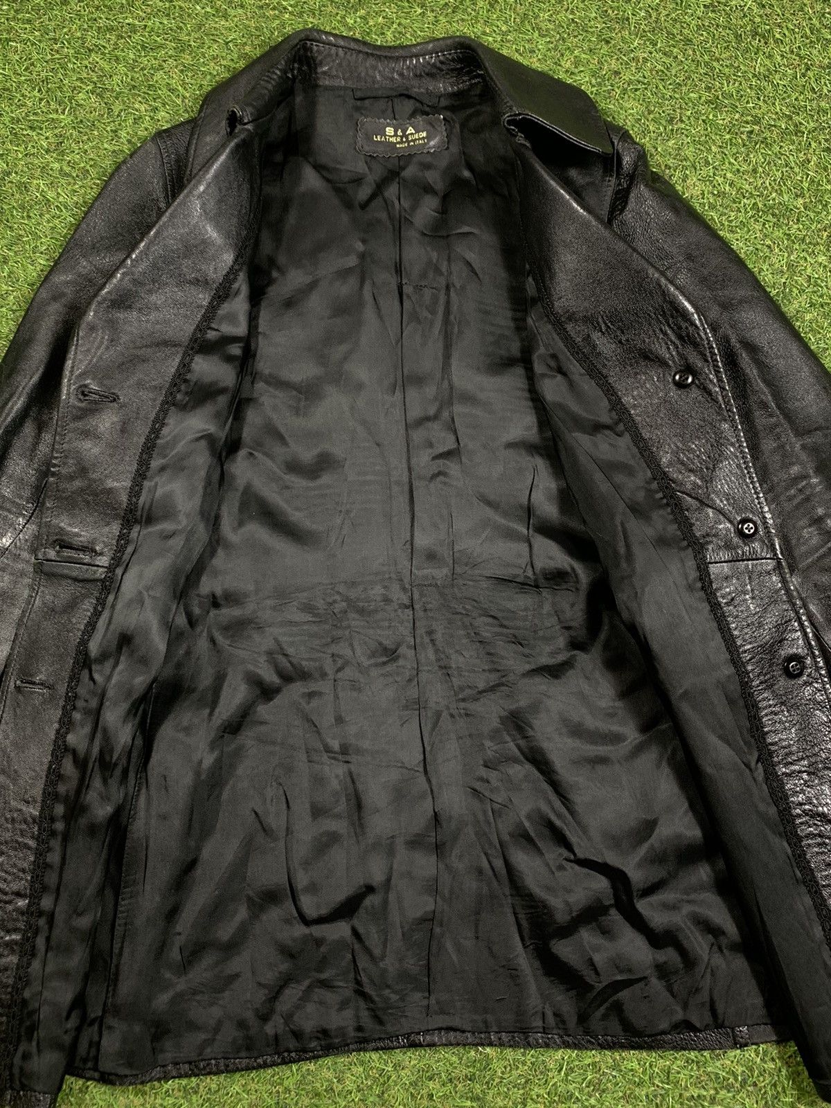 Leather Vintage Y2K Leather coat jacket streetwear opium style Size S / US 4 / IT 40 - 6 Thumbnail