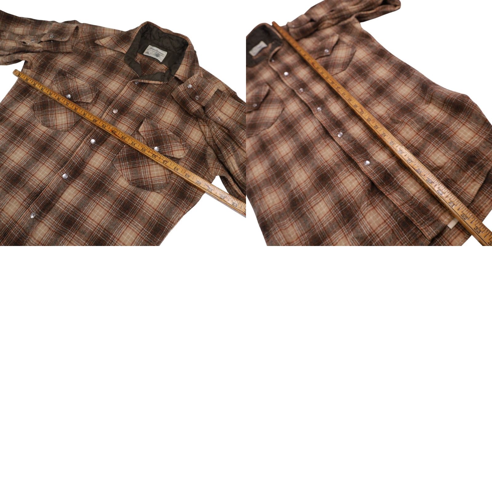 Pendleton VINTAGE Pendleton Mens Shirt Western Wool Pearl Snap Long Sleeve M Brown Men Size US M / EU 48-50 / 2 - 8 Thumbnail