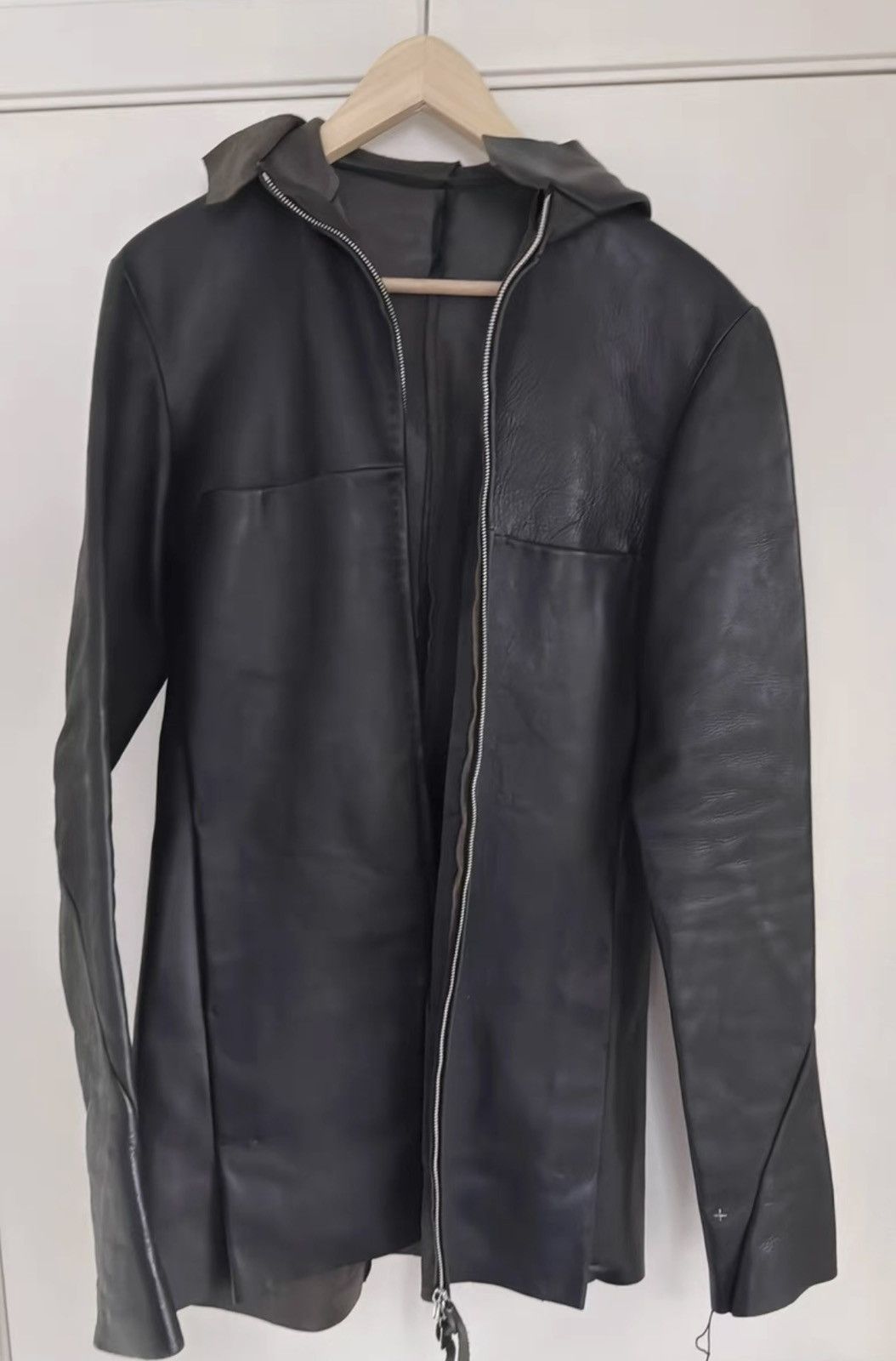 Ma+ Ma+ Men's Black Yak Leather Mid-Length Coat Size US S / EU 44-46 / 1 - 1 Thumbnail