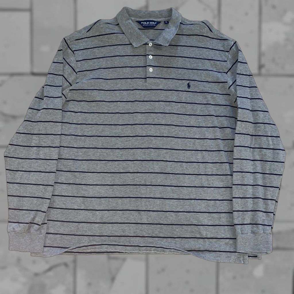Vintage Polo Golf Polo Long Sleeve Gray Mens XL Size US XL / EU 56 / 4 - 1 Thumbnail