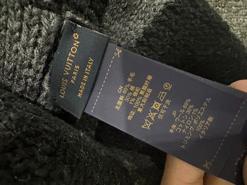 Louis Vuitton Stylish Black and Gray Checker Pattern Beanie-2507 Size ONE SIZE - 4 Thumbnail